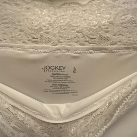 Jockey Generation Half Slip Women Large Ultralight Smoothing Lace Waist Coquette - Picture 3 of 7